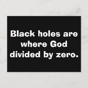 Cartes postales Math Black Hole
