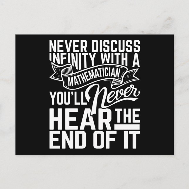 Cartes postales Math Infinity (Devant)