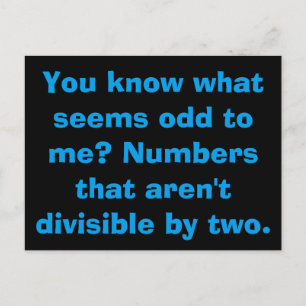 Cartes postales Math Odd
