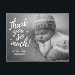 Cartes postales Merci bébé<br><div class="desc">Baby merci cartes postales merci dit : "merci beaucoup". Téléchargez la photo de votre bébé et customisez le libellé.</div>