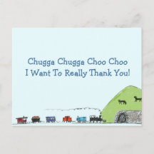Cartes postales Merci Choo Choo