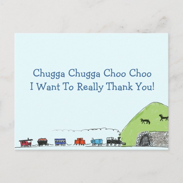 Cartes postales Merci Choo Choo (Devant)