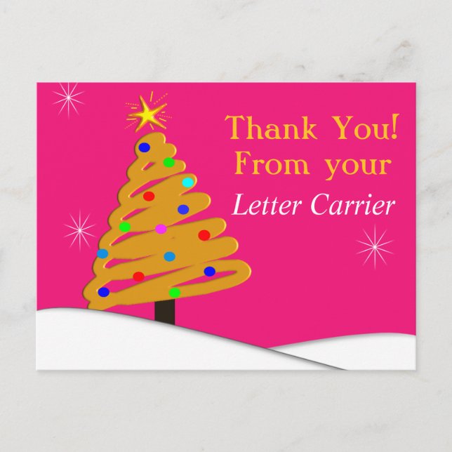 Cartes postales MERCI Facteur Rose (Devant)