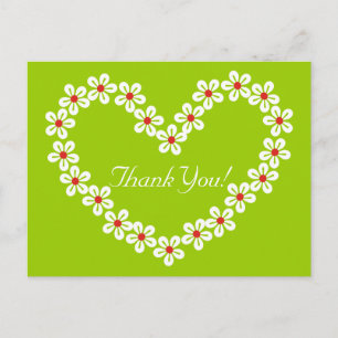 Cartes postales Merci Flower Heart