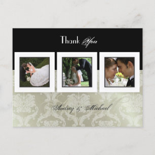 Cartes postales Merci mariage insérez vos photos