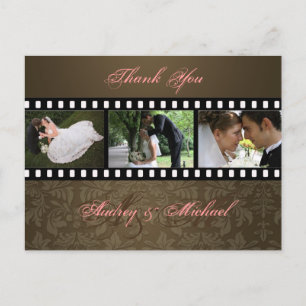 Cartes postales Merci mariage insérez vos photos