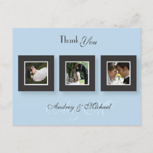 Cartes postales Merci mariage insérez vos photos