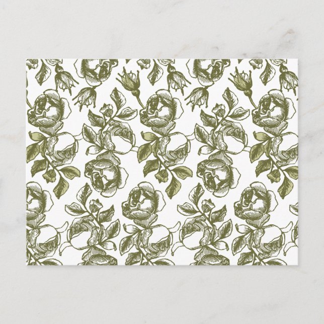 Cartes postales Merci personnalisées Roses d'or bl (Devant)