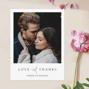 Cartes postales Merci pour Mariage avec photo pers