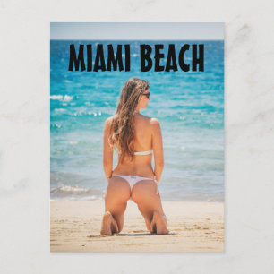 CARTES POSTALES MIAMI BEACH GIRL BIKINI FLORIDA