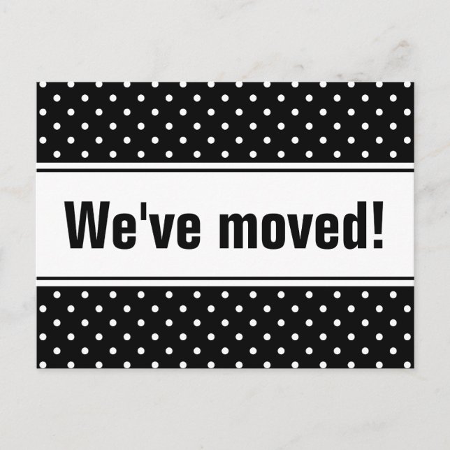 Cartes postales mignonnes de déménagement avec des (Devant)