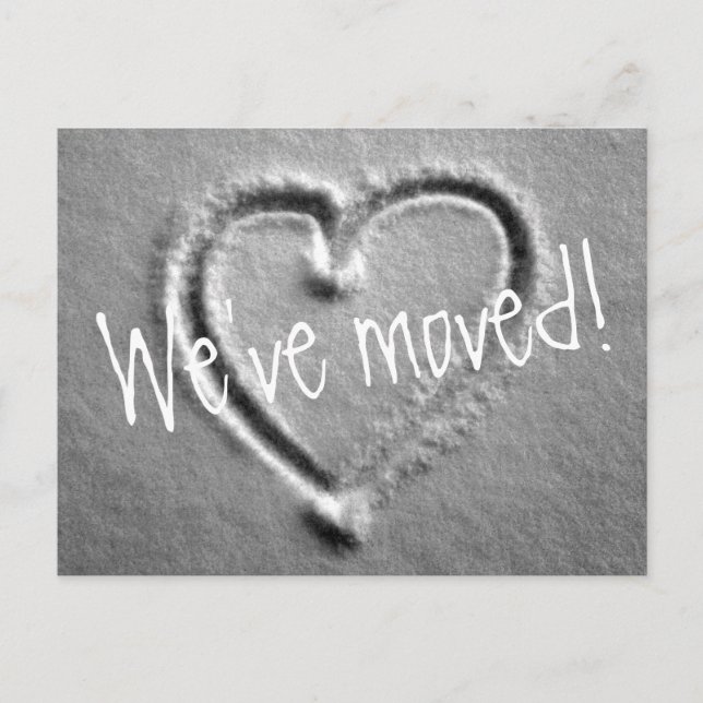 Cartes postales mobiles avec coeur tiré dans la ne (Devant)