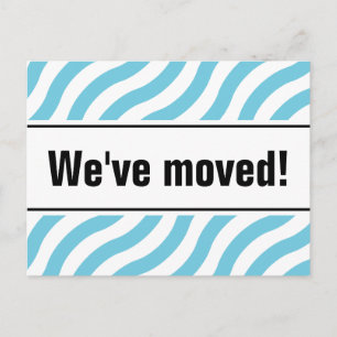 Cartes postales mobiles modernes avec lignes d'ond