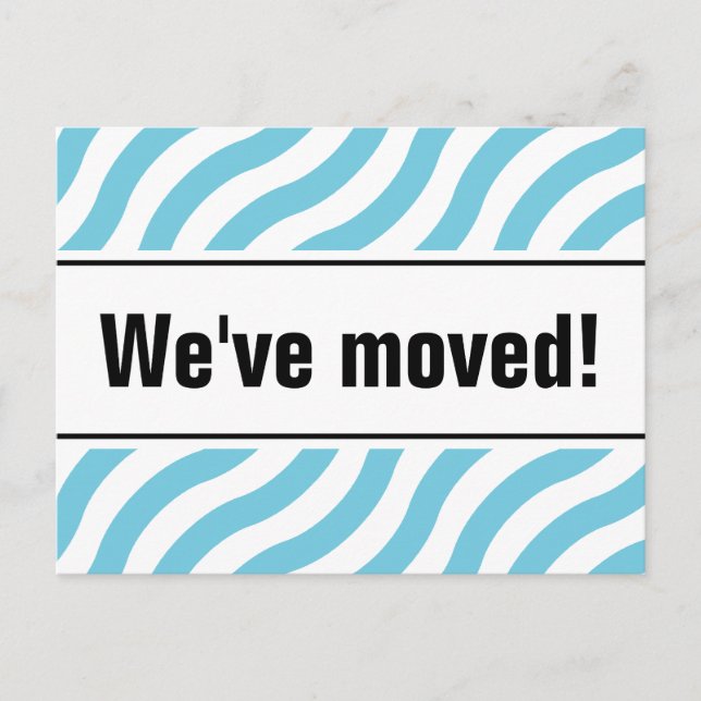 Cartes postales mobiles modernes avec lignes d'ond (Devant)