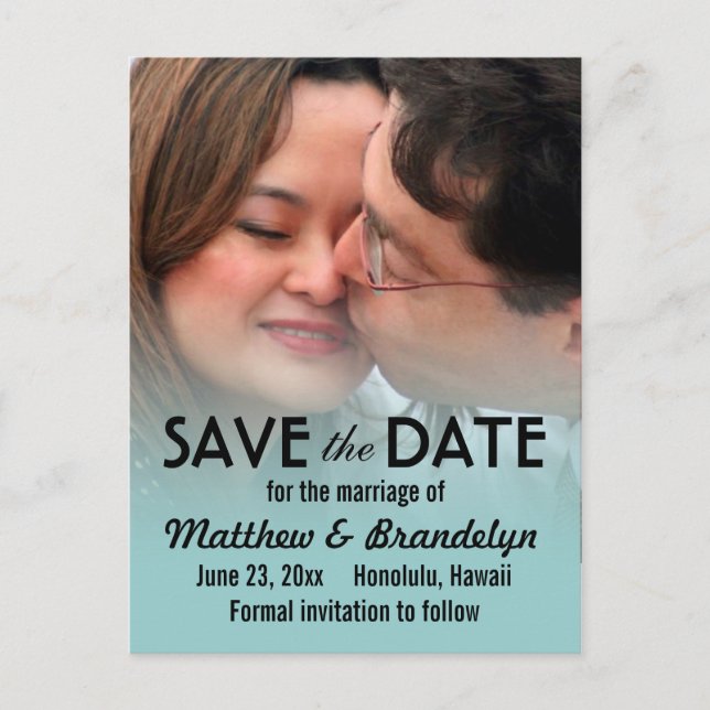 Cartes postales Modern Deco pour annoncer votre ma (Devant)