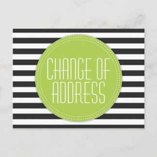 Cartes postales modernes à rayures pour changement