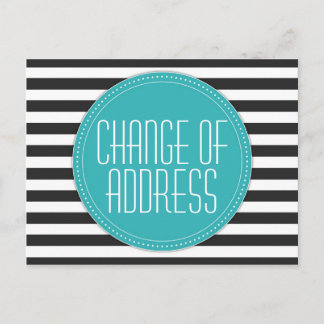 Cartes postales modernes à rayures pour changement