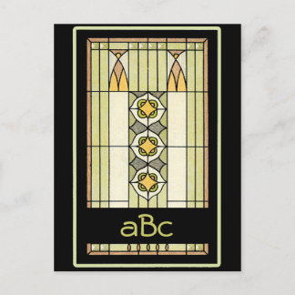 Cartes postales monogrammes Art déco