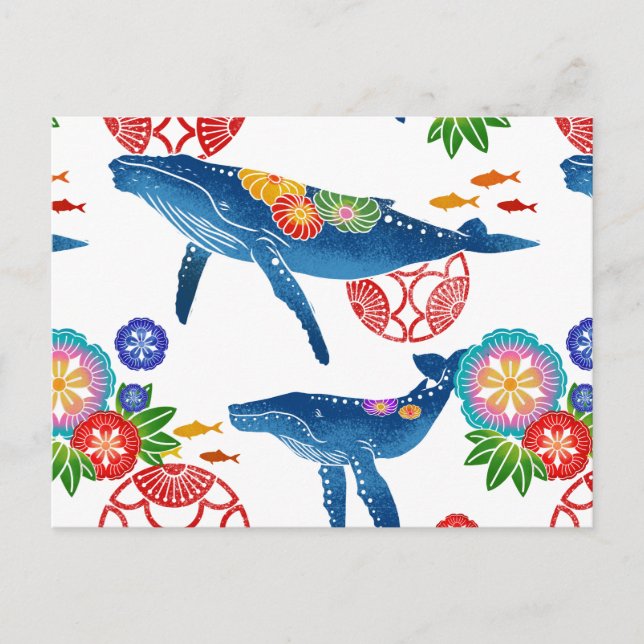 cartes postales motifs de style bingata okinawan (Devant)