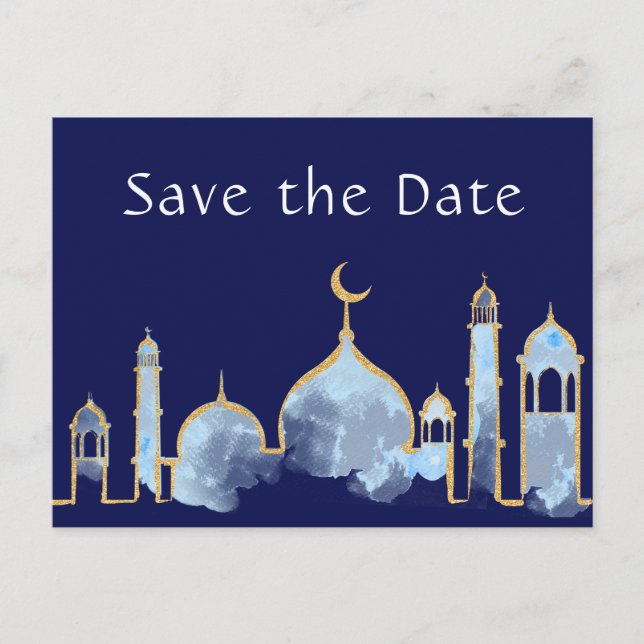 Cartes postales "Nuits arabes" pour annoncer une d (Devant)