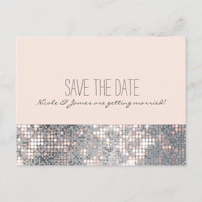 Cartes postales Paillettes Sequins Glamour Chic (Devant)