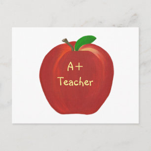 Cartes postales Peinture de pomme rouge, professeu