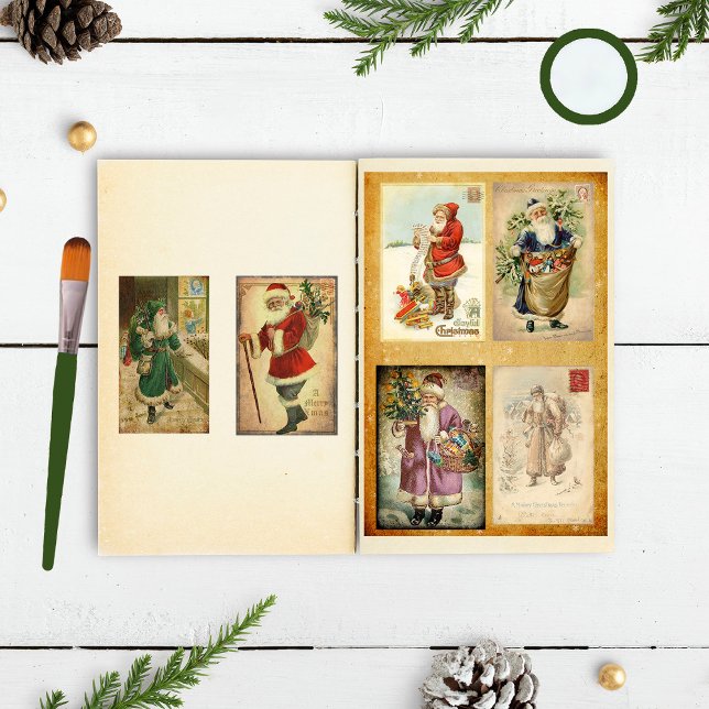 Cartes postales Père Noël vintages Embellisments (Créateur téléchargé)