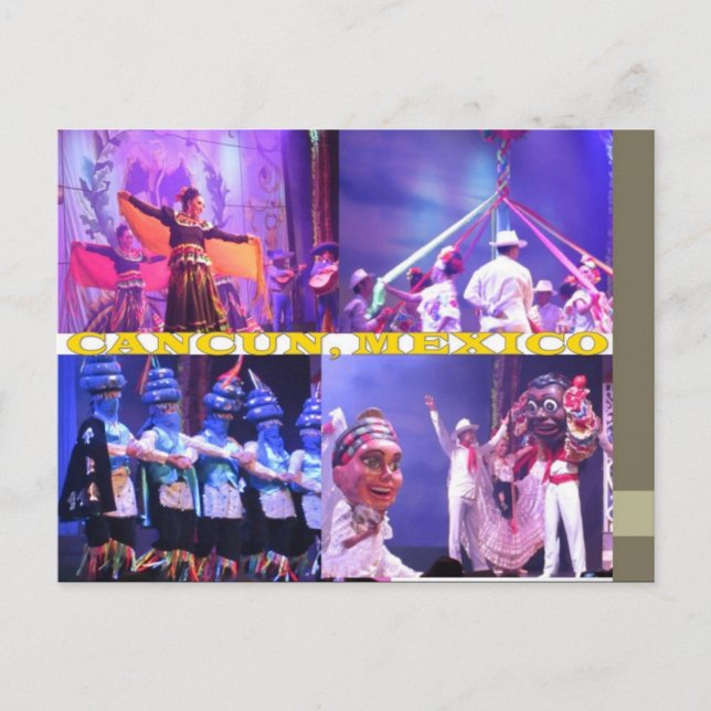 CARTES POSTALES PERSONNALISÉES - CANCUN COLLAGE 5 (Devant)