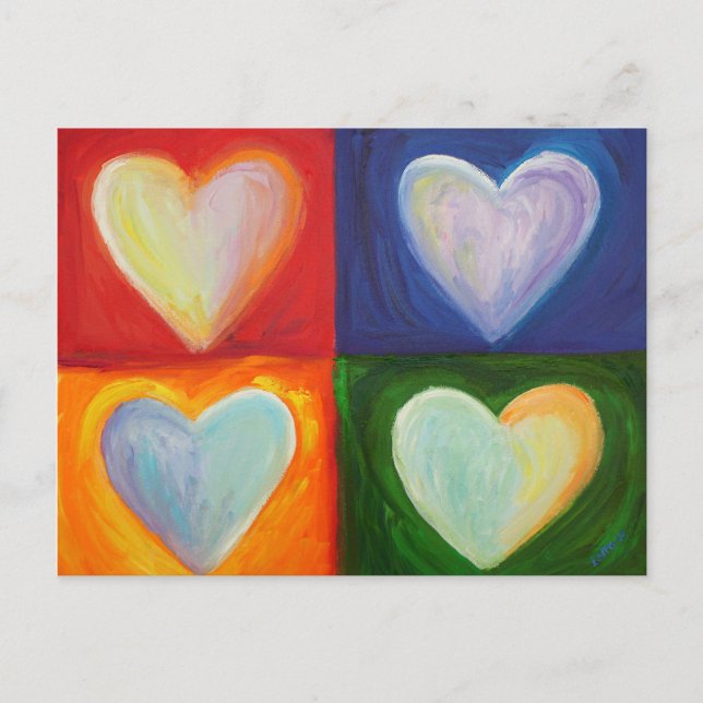 Cartes postales personnalisées Four Hearts Love (Devant)