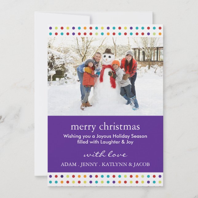 Cartes postales photo d'invitations de Noël joyeus (Devant)