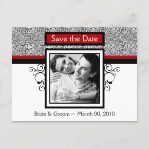 Cartes postales photo pour annoncer la date de mar