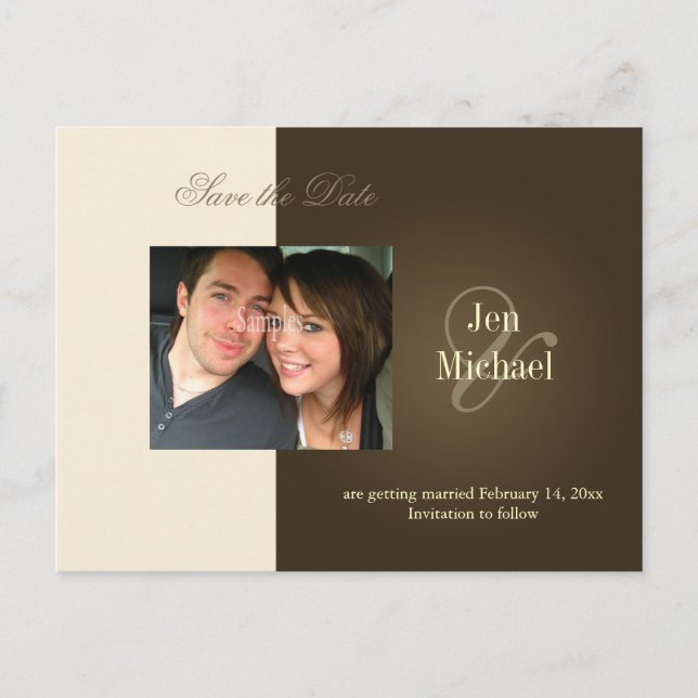 Cartes postales photo pour sauvegarder la date, (Devant)