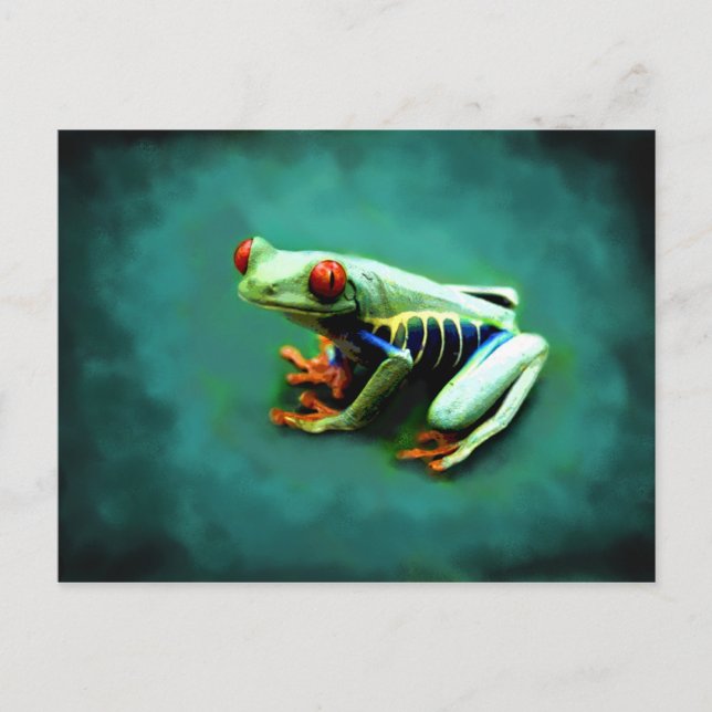 Cartes postales Portrait Grenouille Arbre (Devant)
