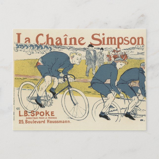 Cartes postales posters vintage - Vélos (Devant)
