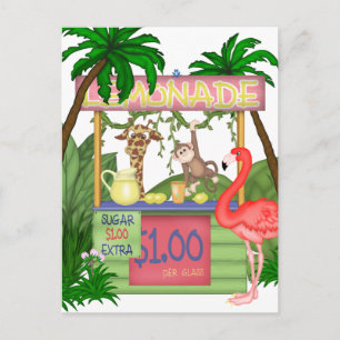 Cartes postales pour animaux de la jungle mignonne