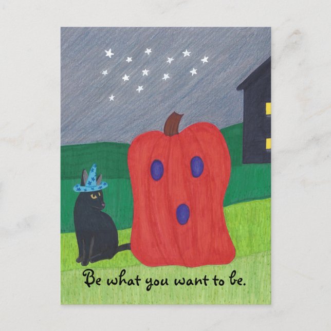 Cartes postales pour Halloween citrouille Ghost et (Devant)