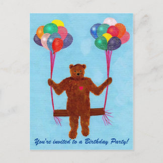 Cartes postales pour Invitation de l'ours en peluc
