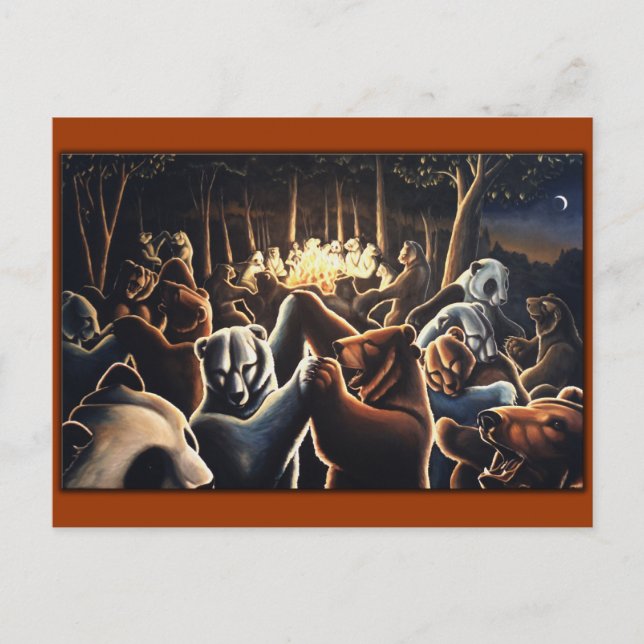 Cartes postales pour la fête des ours de danse (Devant)