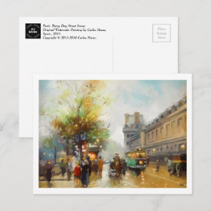 Cartes postales pour la peinture aquarelle du Jour