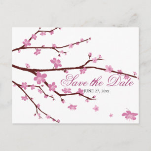Cartes postales pour le mariage sous les cerisiers