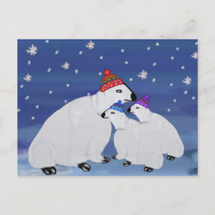Cartes postales pour les vacances d'hiver des ours
