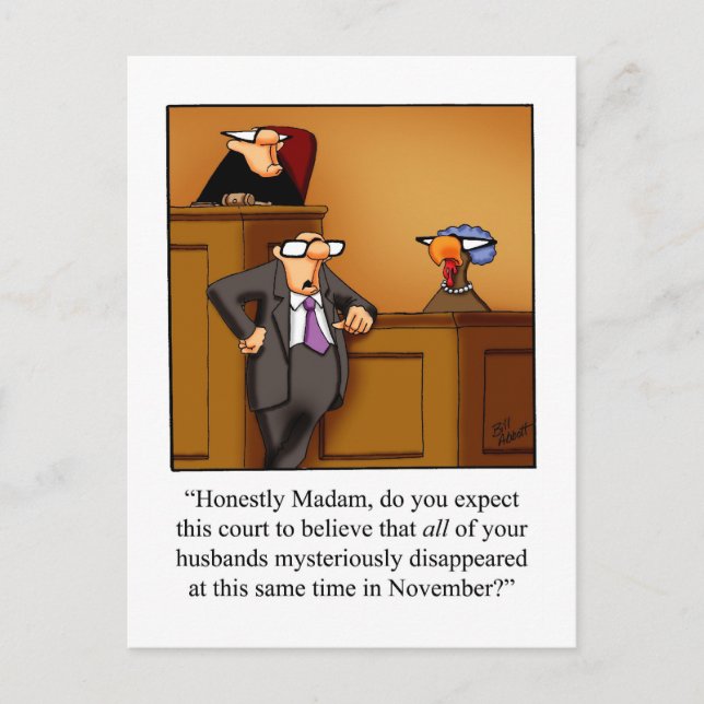 Cartes postales pour l'Humour de Thanksgiving (Devant)