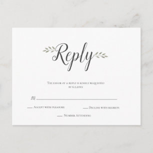 Cartes postales pour mariage simple et moderne