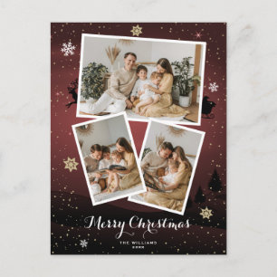 Cartes postales Red Merry Christmas Holiday
