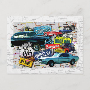 Cartes Postales - Route 66_Voitures Classiques