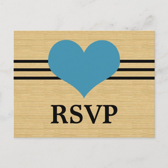 Cartes postales RSVP Carburant Bois, Bleu (Devant)