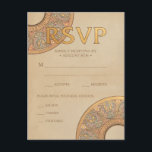 Cartes postales RSVP de mariage | Déco Gold Nouvea<br><div class="desc">Cartes postales Gold Nouveau Déco RSVP</div>