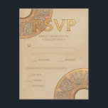 Cartes postales RSVP de mariage | Déco Gold Nouvea<br><div class="desc">Cartes postales Gold Nouveau Déco RSVP</div>