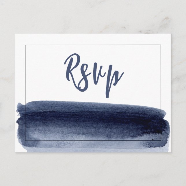 Cartes postales RSVP Elegant Watercolor Wedding (Devant)