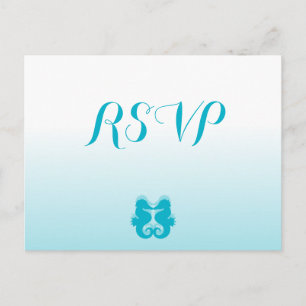 Cartes postales RSVP personnalisées White Seahorse